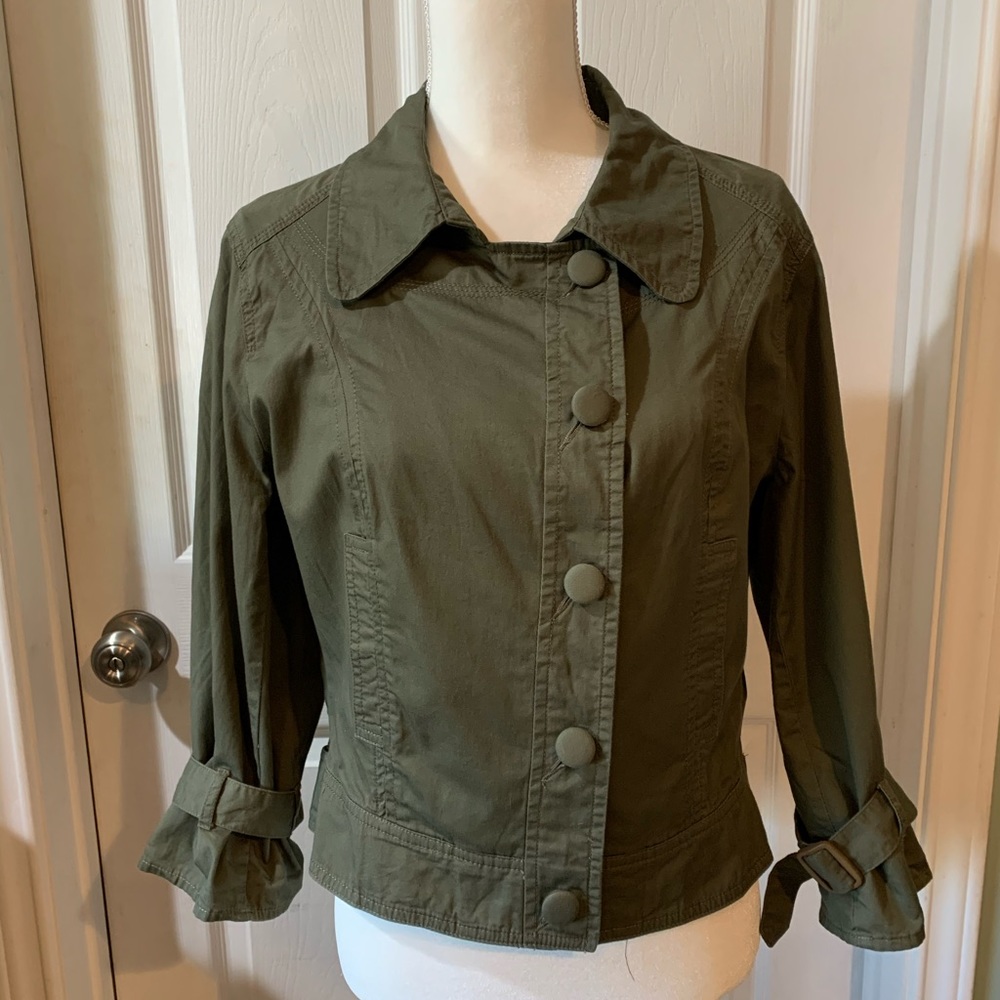 Women’s (junior) light casual jacket top Large EUC